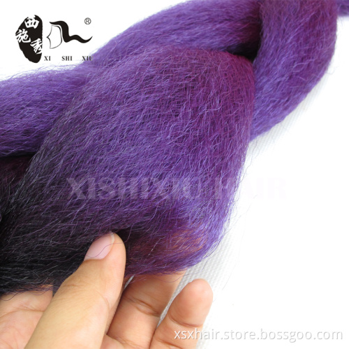 Cheap Price two toned synthetic jumbo braids kinky bulk box braidings